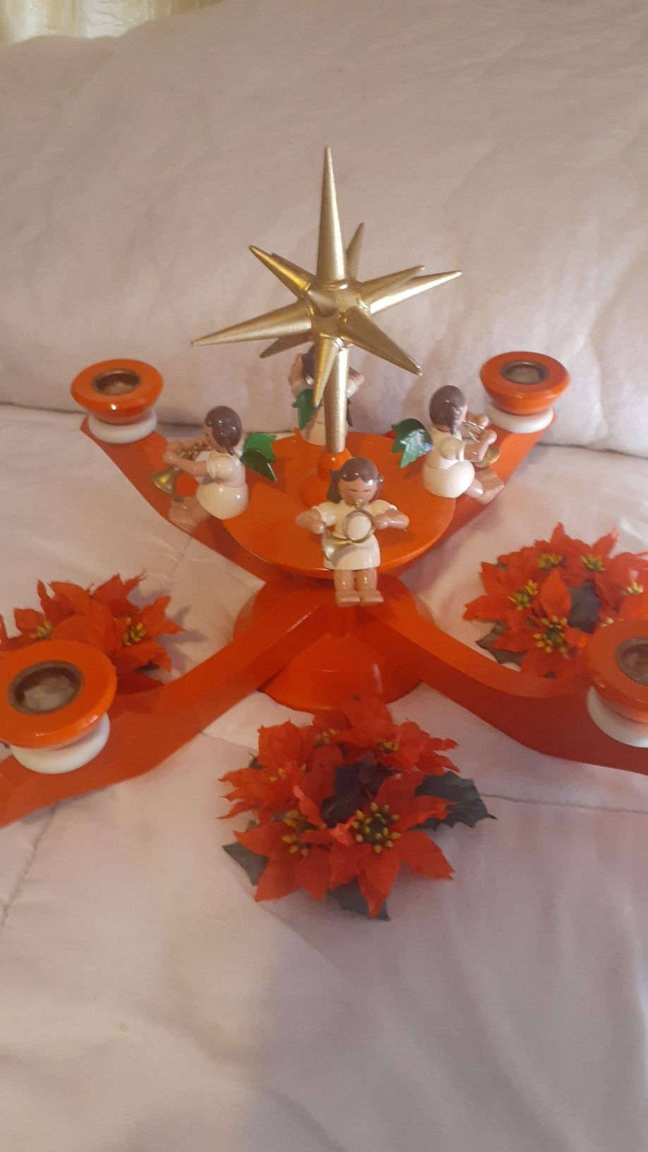 Erzgebirge vintage candle holder