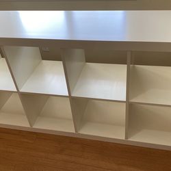 White cubby shelving unit (30x57)