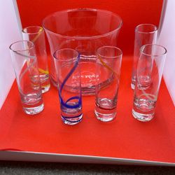 Shot Glasses(6) & Ice Bucket