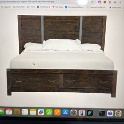 Solid Wood Bed And Dresser 