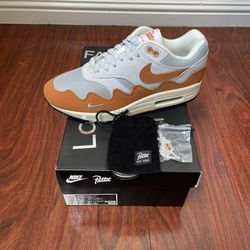 Nike Air Max 1 Patta Size 8 Waves Monarch With Bracelet 