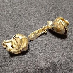 Vintage SIlver-Tone Clip-On Earrings