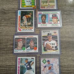 8 Nolan Ryan Baseball Cards Vintage 