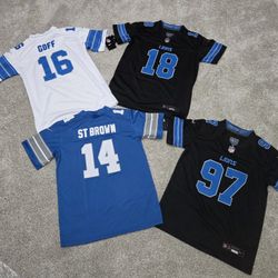 4 Youth LARGE--DETROIT LIONS Jerseys (4 Jerseys))