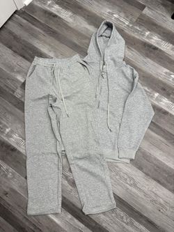 Grey A lot Sweatpants Hoodie Set
