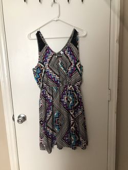 Chevron/Aztec printed dress