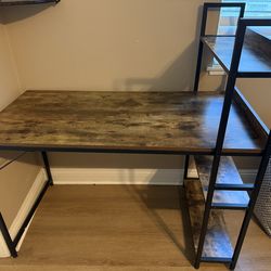 47 Inch Desk with Storage Shelves