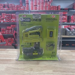 RYOBI 150-Watt Push Button Start Power Source and Charger for ONE+ 18-Volt Battery Generator with 2.0 Ah Battery