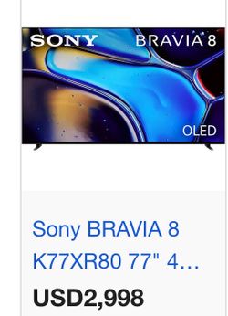 Sony BRAVIA 8 K77XR80 77" 4K HDR Smart OLED TV