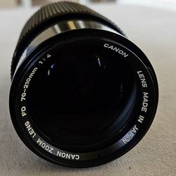 Canon FD 70~210mm f/4 1:4 Zoom Lens Canon AE-1 A-1 Macro 58mm