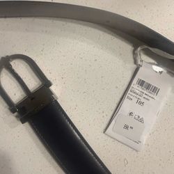 Ferragamo Midnight Dress Belt Men’s Adjustable Buckle Solid Size 105