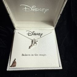 Disney Cinderella glass slipper pendant necklace