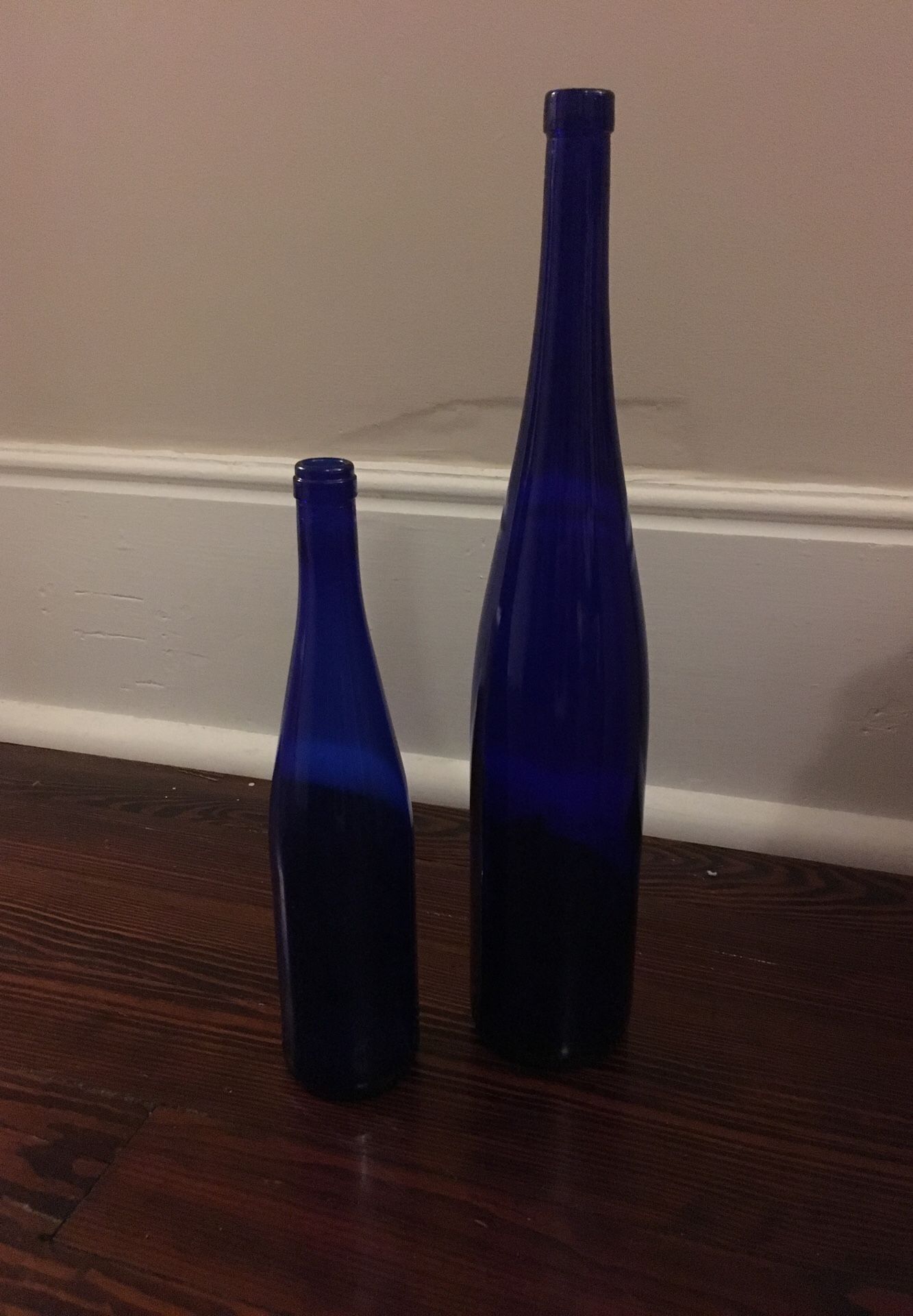 3 Glass wine bottles