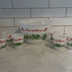 Vintage Tom And Jerry Punch Bowl Set