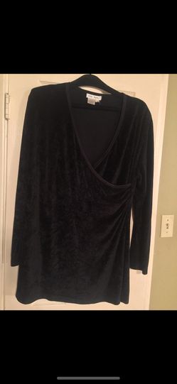 Beautiful, “Ulla Popken” ( Catalog) Blk Velour Tunic SZ 20/22