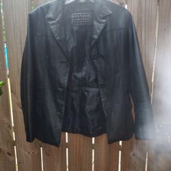 woman's vintage leather jacket