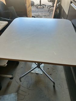Square tables and chairs