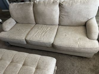 Mor furniture couch, loveseat and ottoman