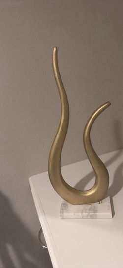 Gold Sculpture with Marble base
