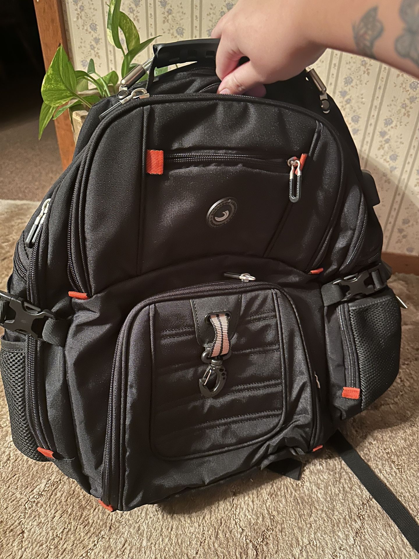 Large Black Laptop Backpack