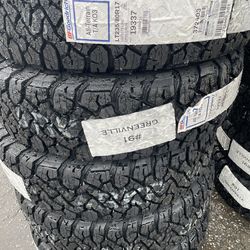 New tires LT235/80/17 BFG all terrain tires $300  each plus tax