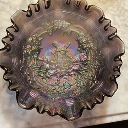 1940’s Imperial Carnival Glass - WINDMILL BOWL