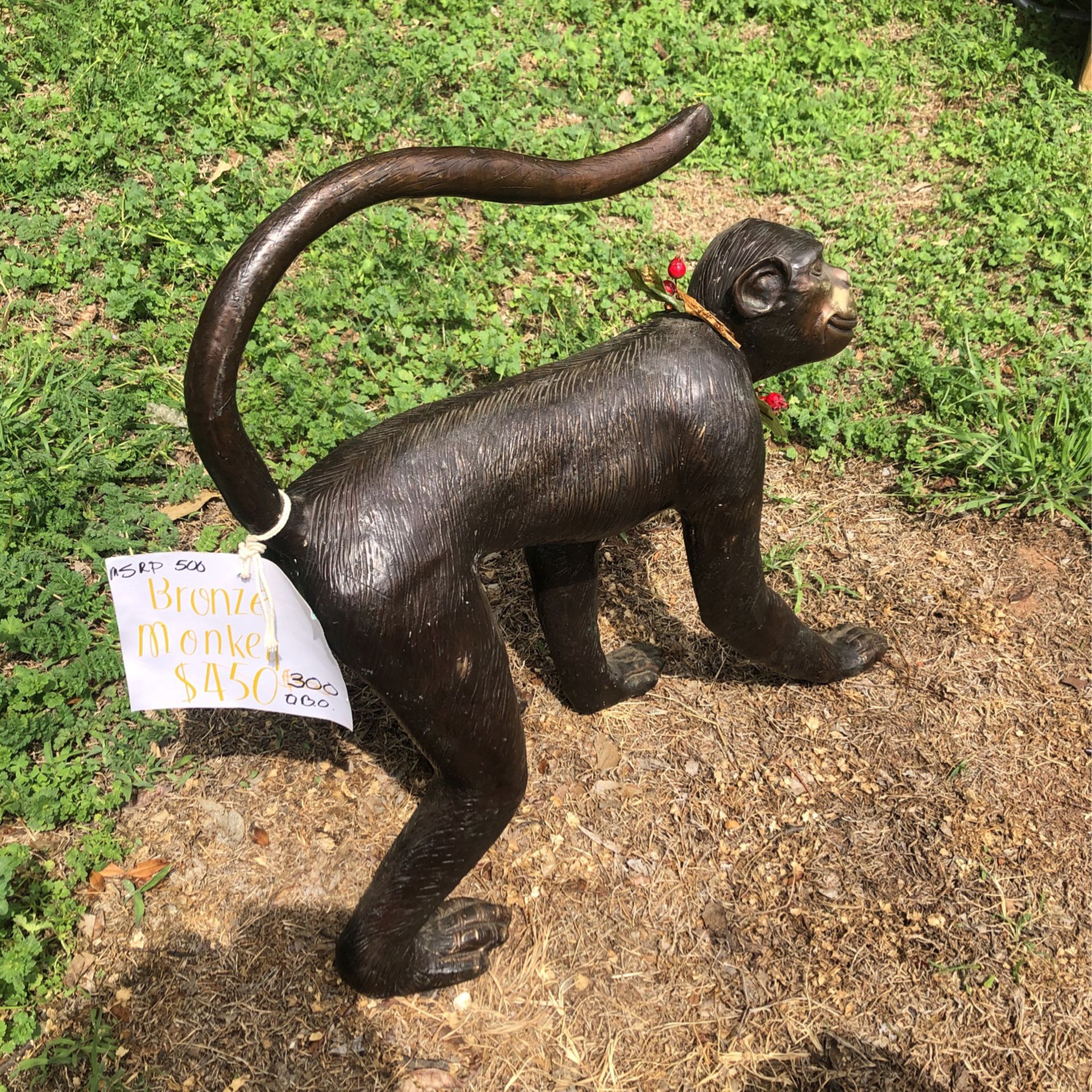 Bronze Monkey Statue Msrp 500$