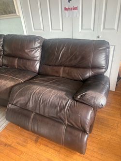 Leather 14 foot couch