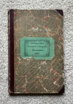 1830 “The Noble Game of Billiards” by Monsieur Mingaud. Mingaud is credited with inventing a leather tip on a cue stick. (EXTREMELY RARE!)