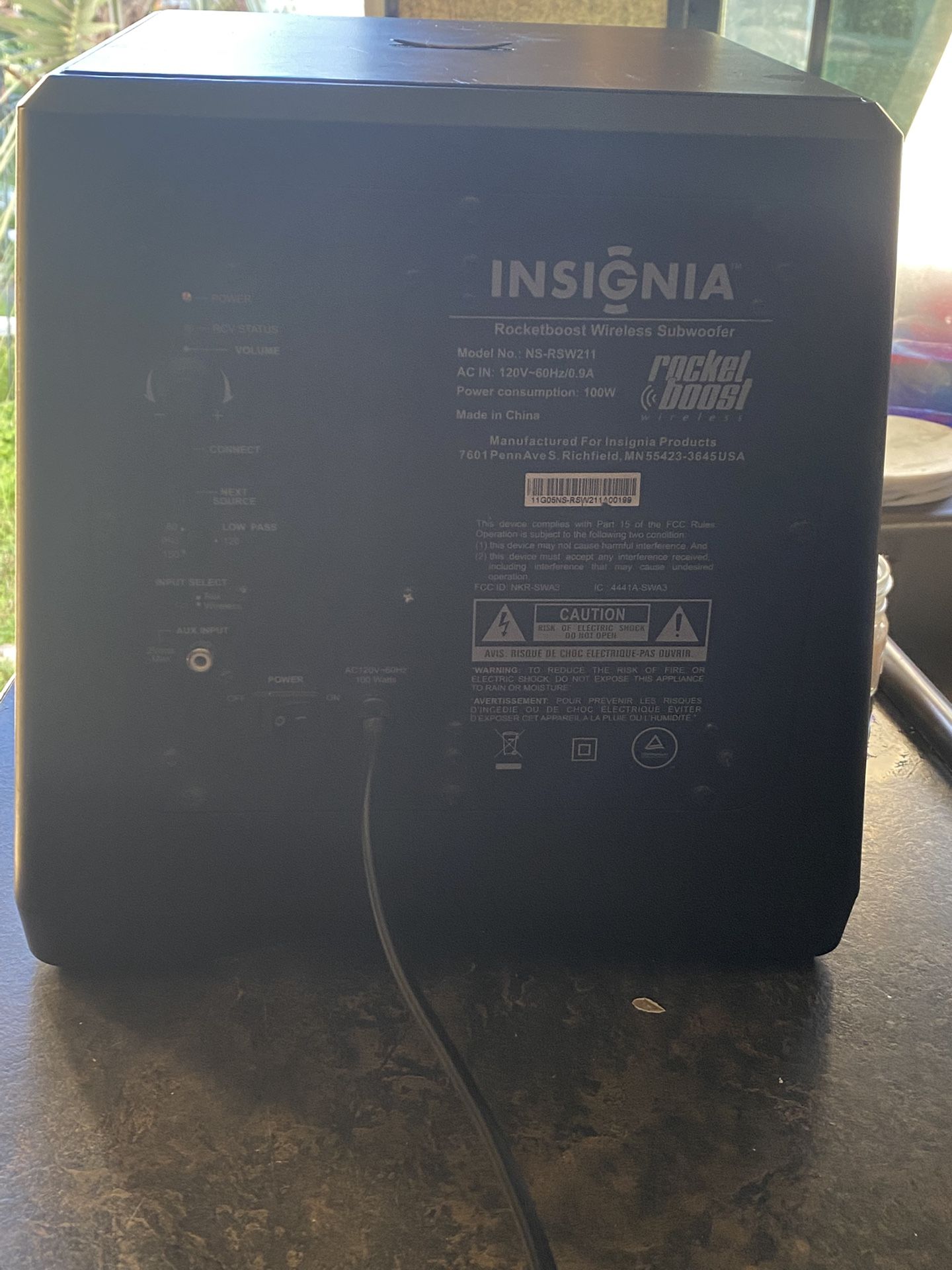 Insignia Wireless Subwoofer