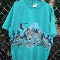 Vintage 1991 Reno Warp Around  Animal print Sz Xl 