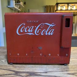 Rare vintage COCA-COLA bottle shape display electric refrigerator