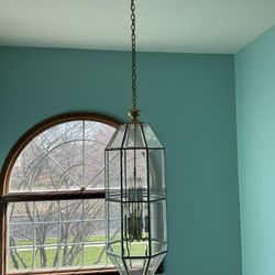 Entry Chandelier And Tiffany Island Light