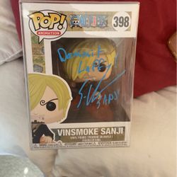 One Piece Sanji Autographed Funko Pop!