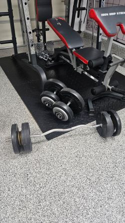 178lbs Weights + Curl Bar + Dumbbells
