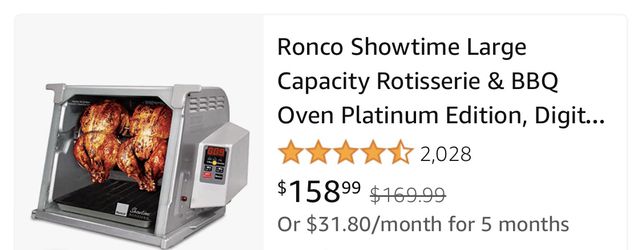 Ronco Digital Rotisserie Oven, Platinum Digital Design, Large