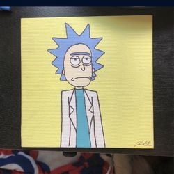 Rick From Rick And Morty Painting