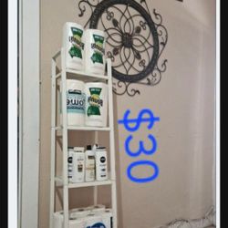 Metal Shelf White Size 58;H  / 14 ;wide Para El Baño O Cosina 
