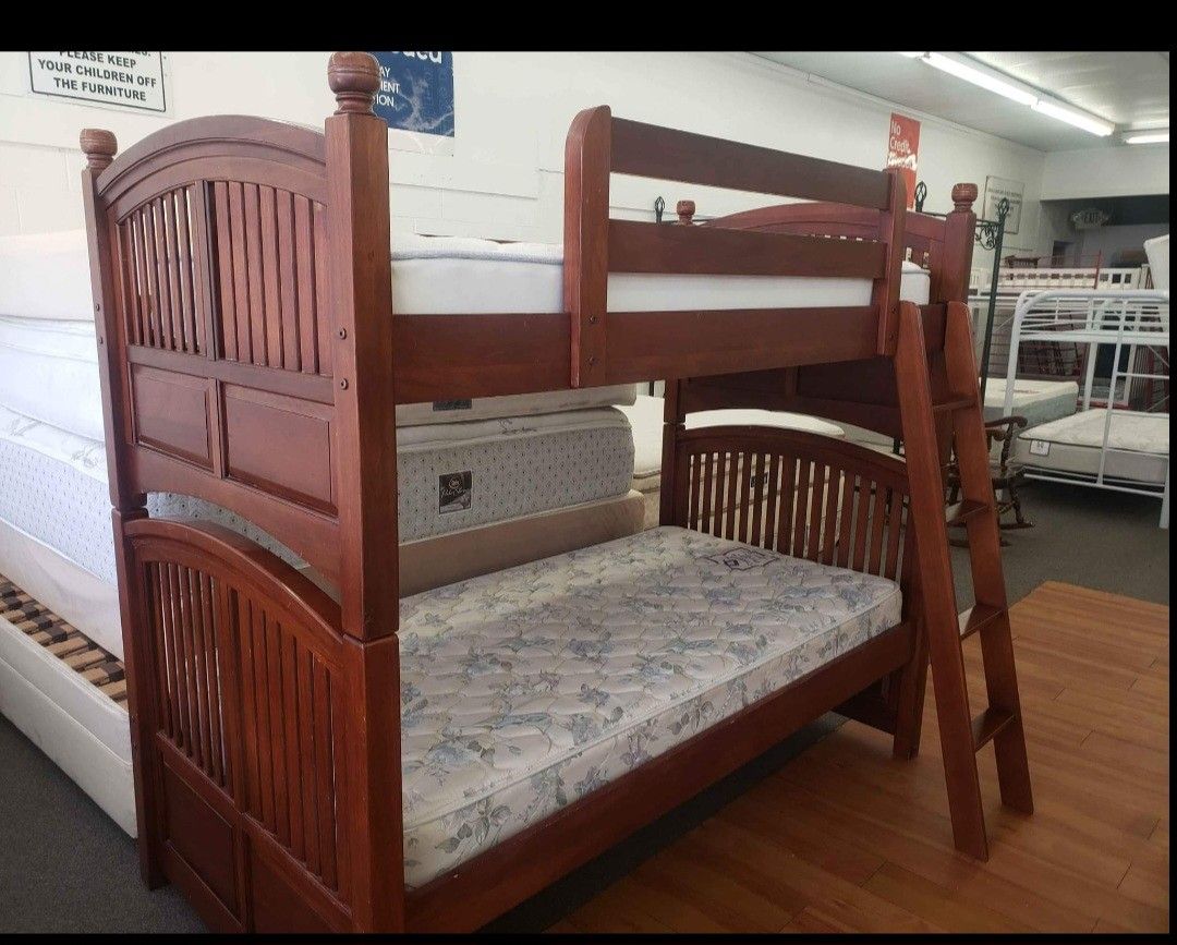 🔥🔥BUNK BED WITH MATTRESS TWIN TWIN BUNK BED WITH MATTRESS 🔥