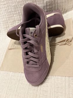 Puma Suede Low-Top Sneakers in Purple