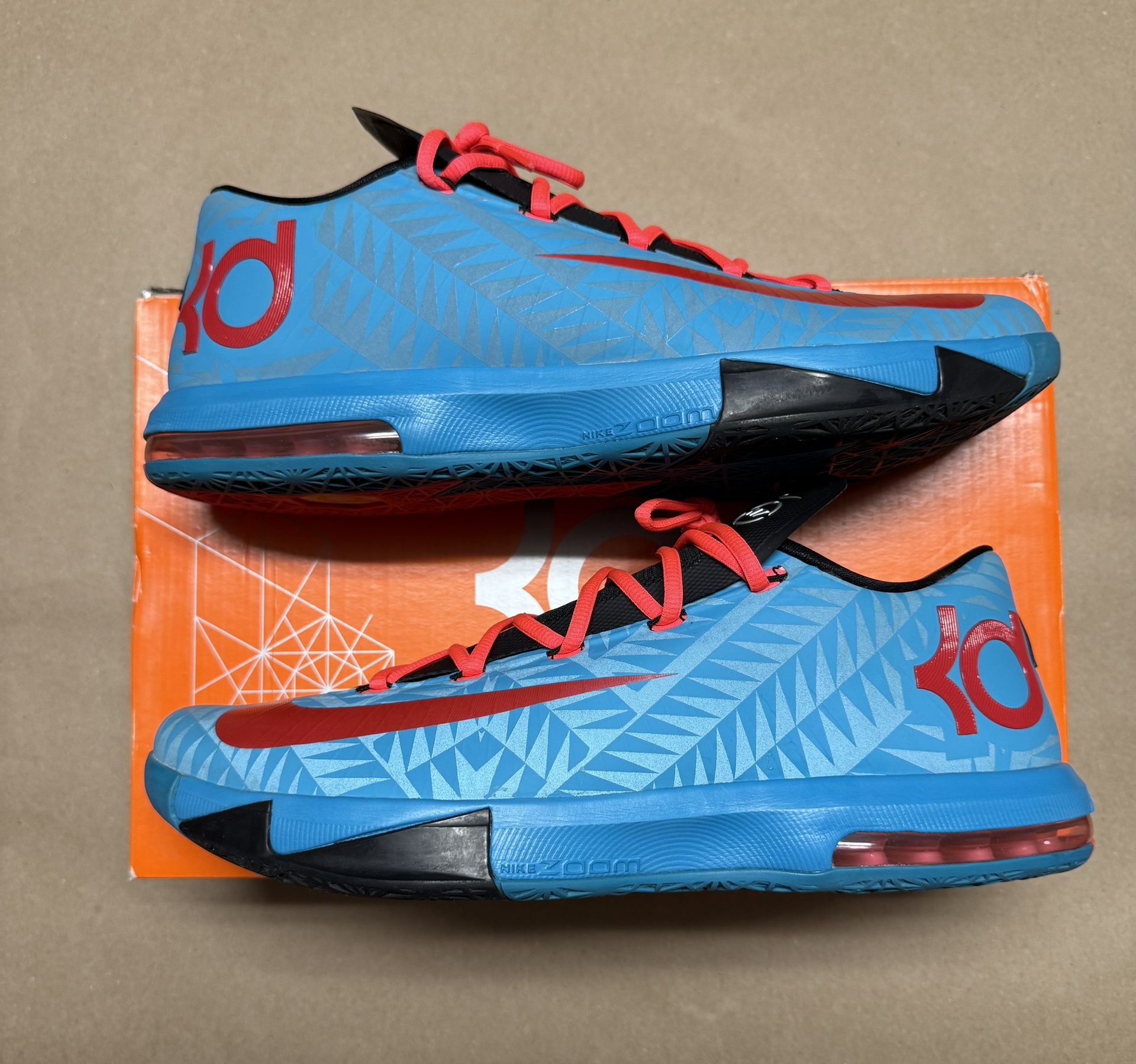 Nike KD 6 Kevin Durant N7 men’s basketball shoes size 14!