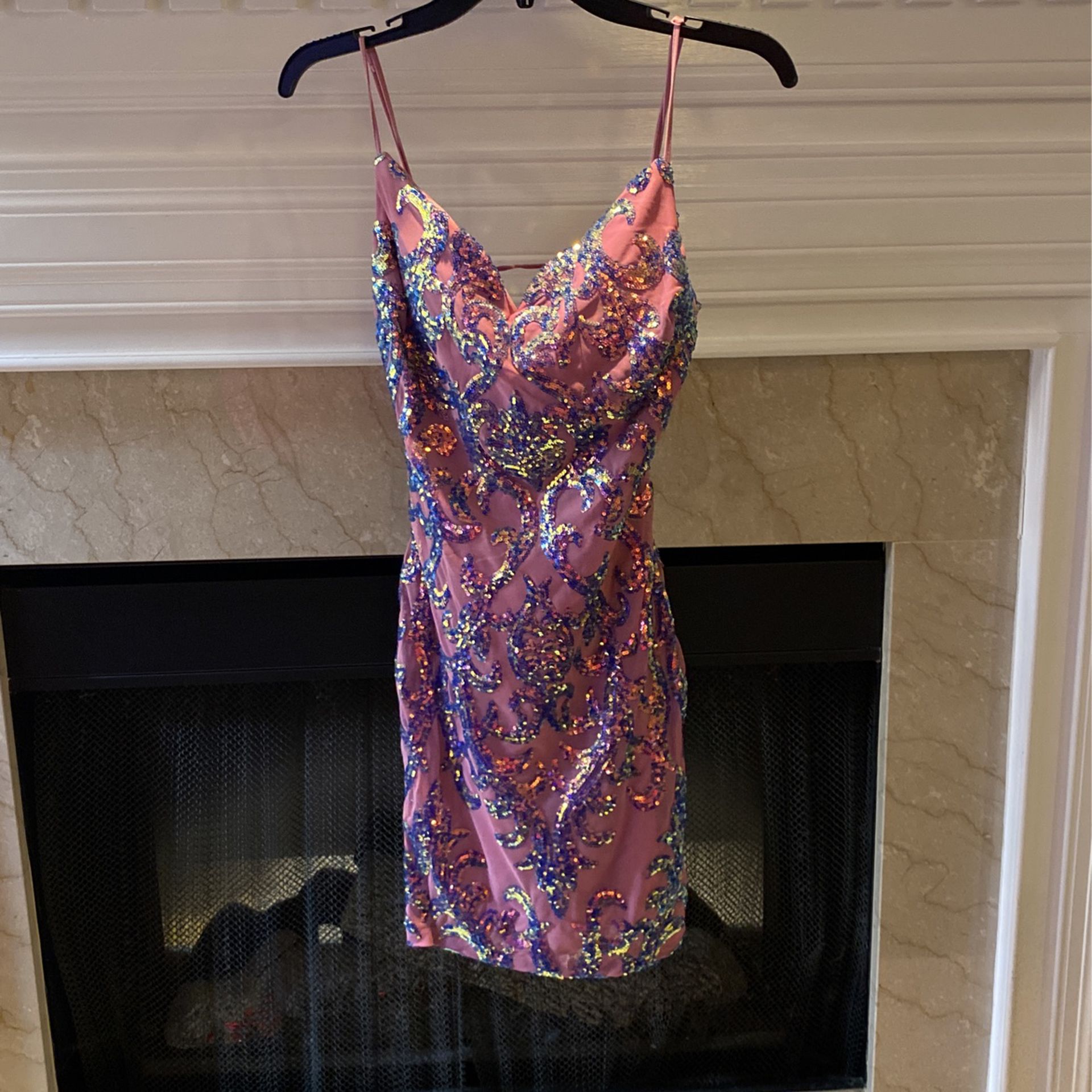Light Purple/pink Dress With Purple Sequins- Size 5/6
