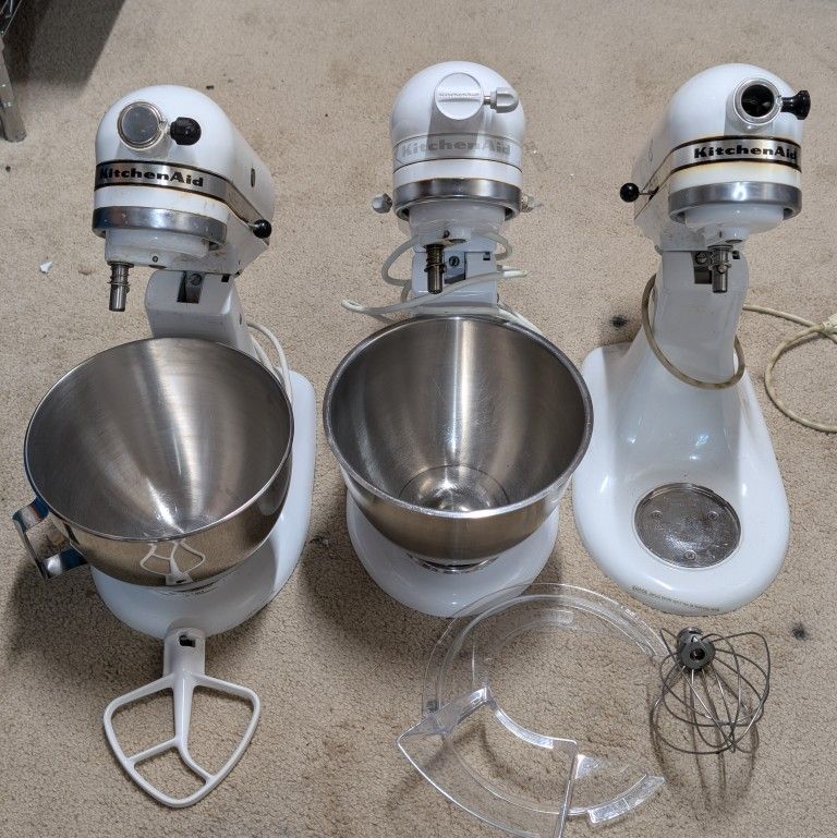 Three Working KitchenAid Mixers