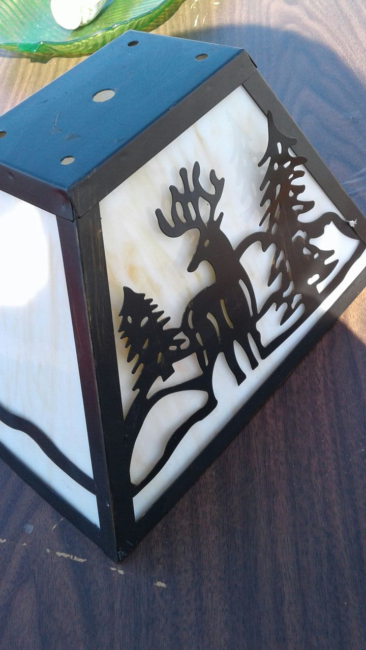 $20 Lighting Shade: Elk, Pine, and Snow = NEGOTIABLE is NOT Free