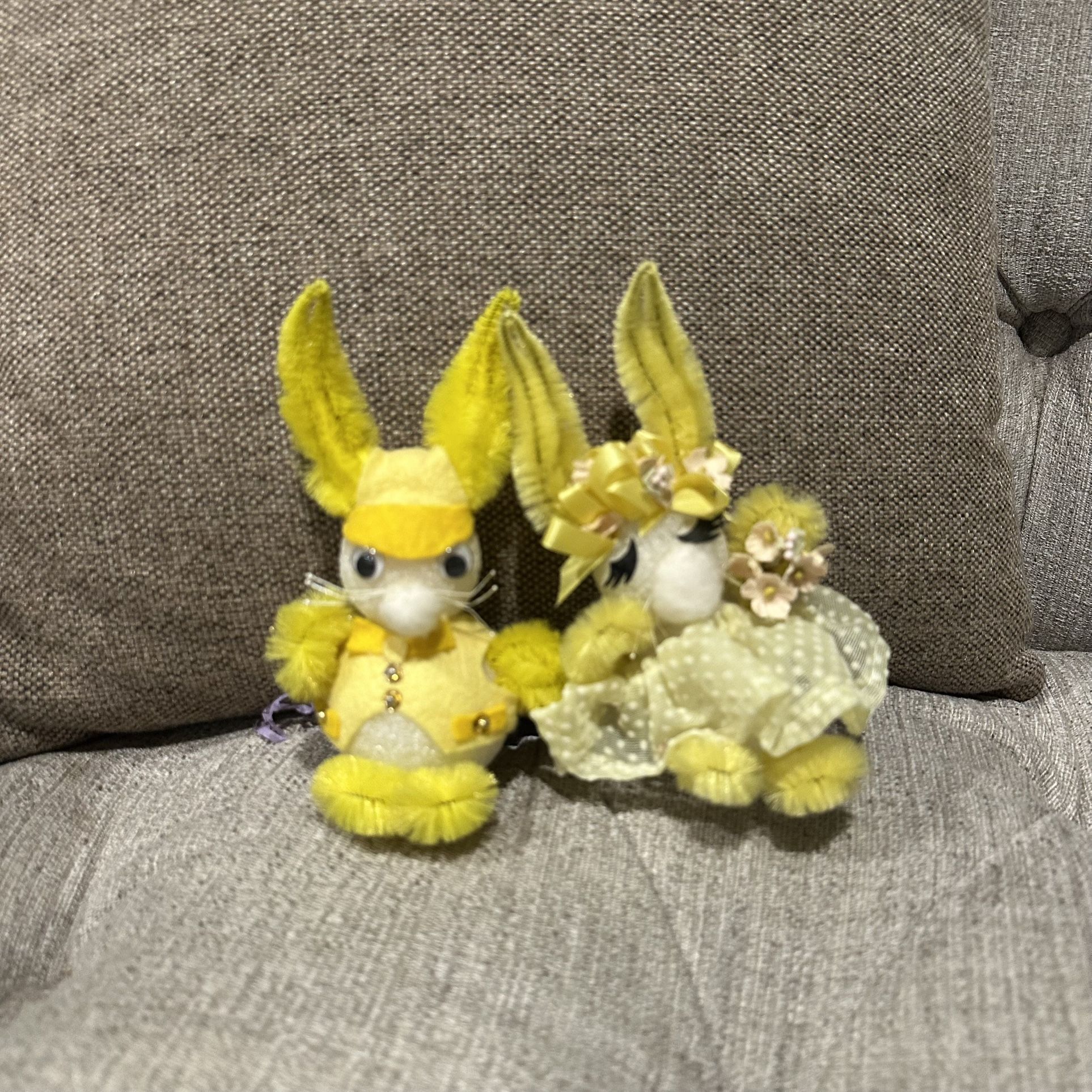 Cute Little Yellow Easter Bunny Home Decor