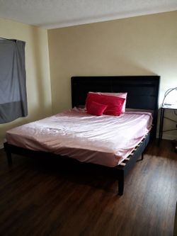 **KING SIZE BED FRAME** W/LED LIGHTS $200 OBO