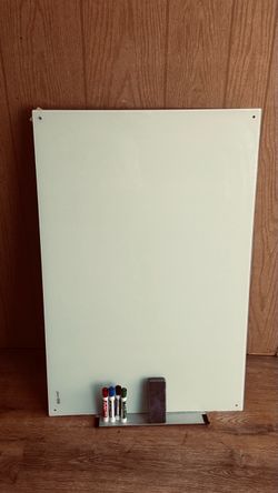 Glass white board.