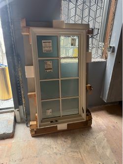 Residential new dual pane white window