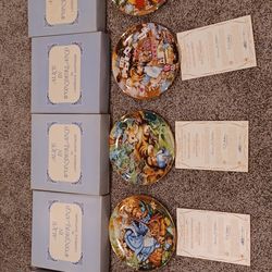 Complete Set Of Lawrence Whittaker  Alice In Wonderland Collector Plates.