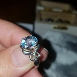 Aquamarine and silver